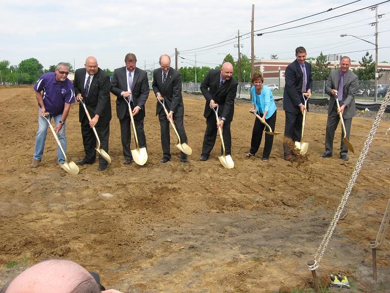 Groundbreaking with School Board, Administration and Mayor.