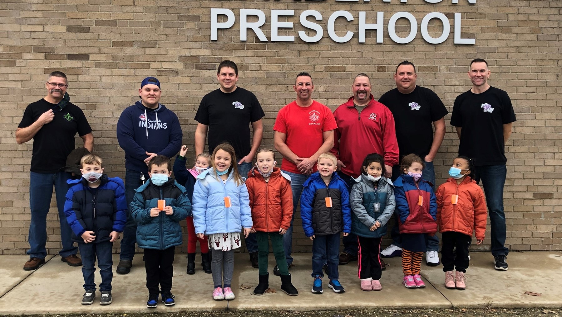 Barberton Firefighters Local #329 purchased new winter coats for all Barberton Preschool students! 