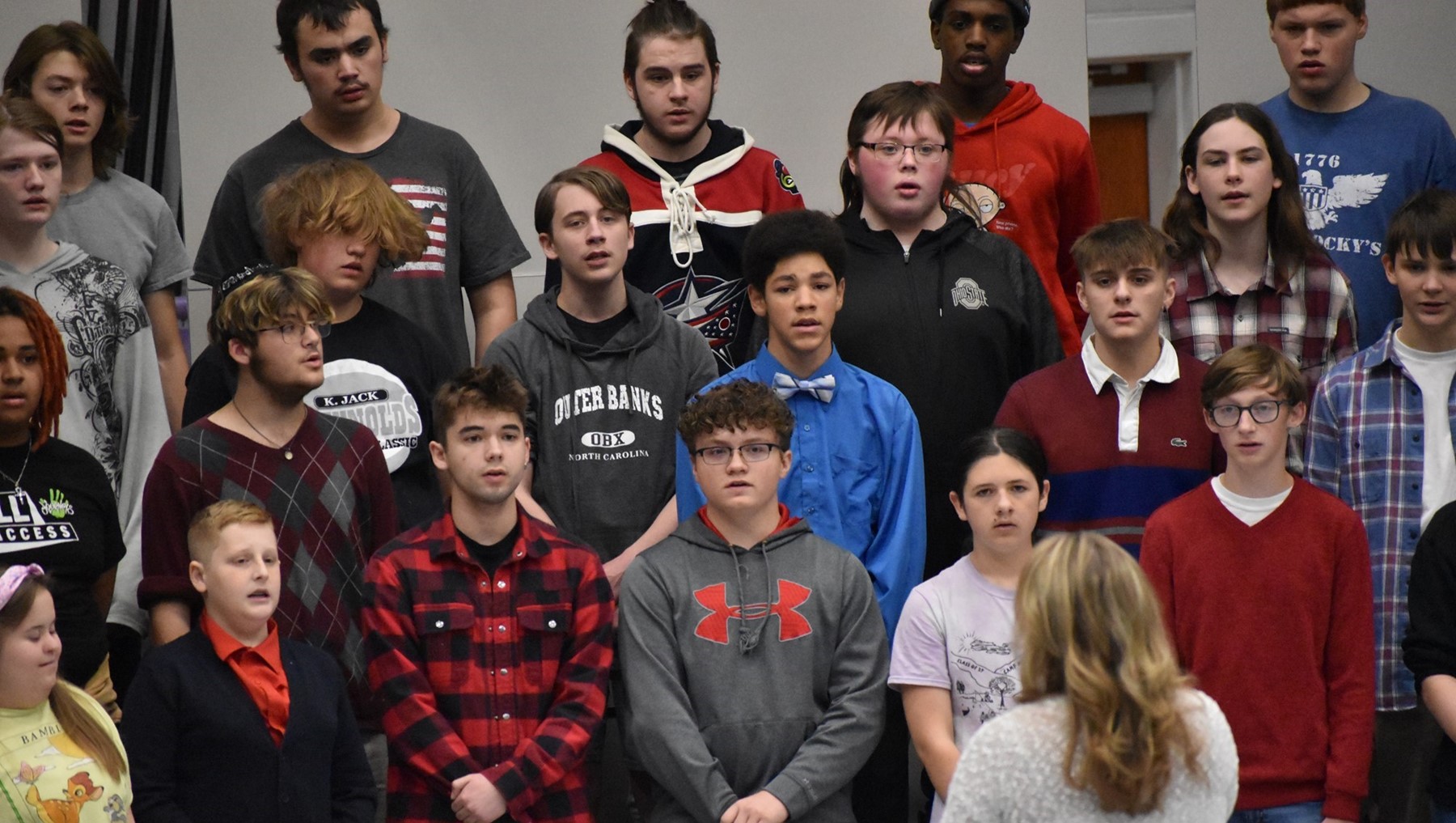 The BHS Choirs perform for the Veterans Day Assembly 