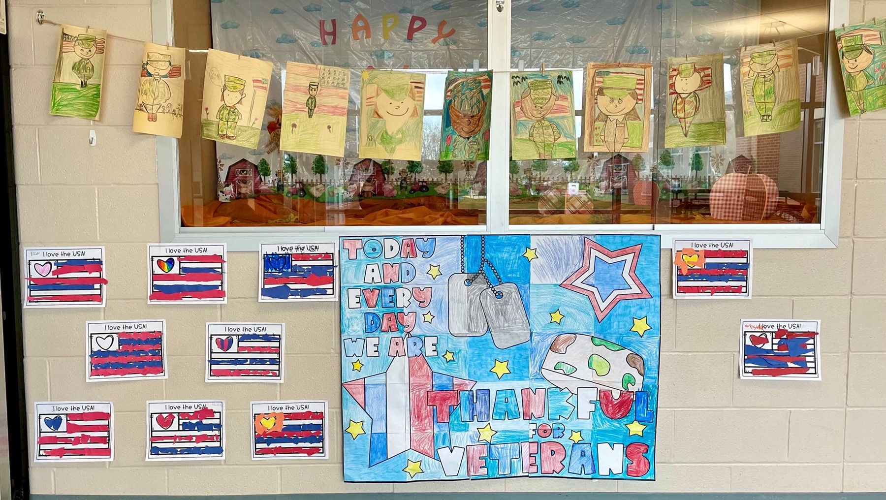 BPS Student Artists Veterans Day Display