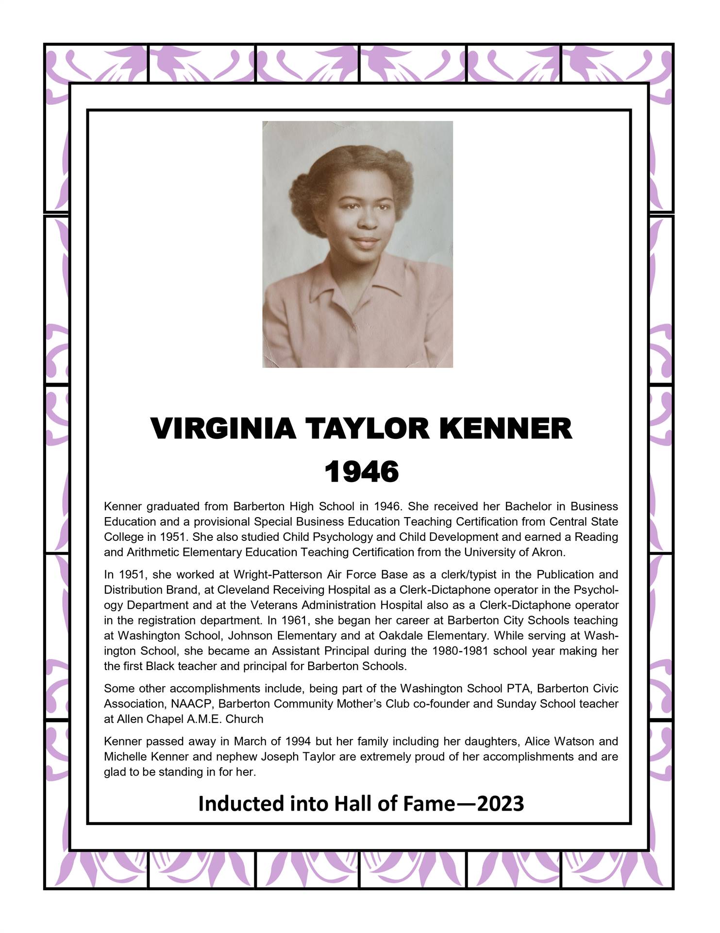 Virginia Taylor Kenner