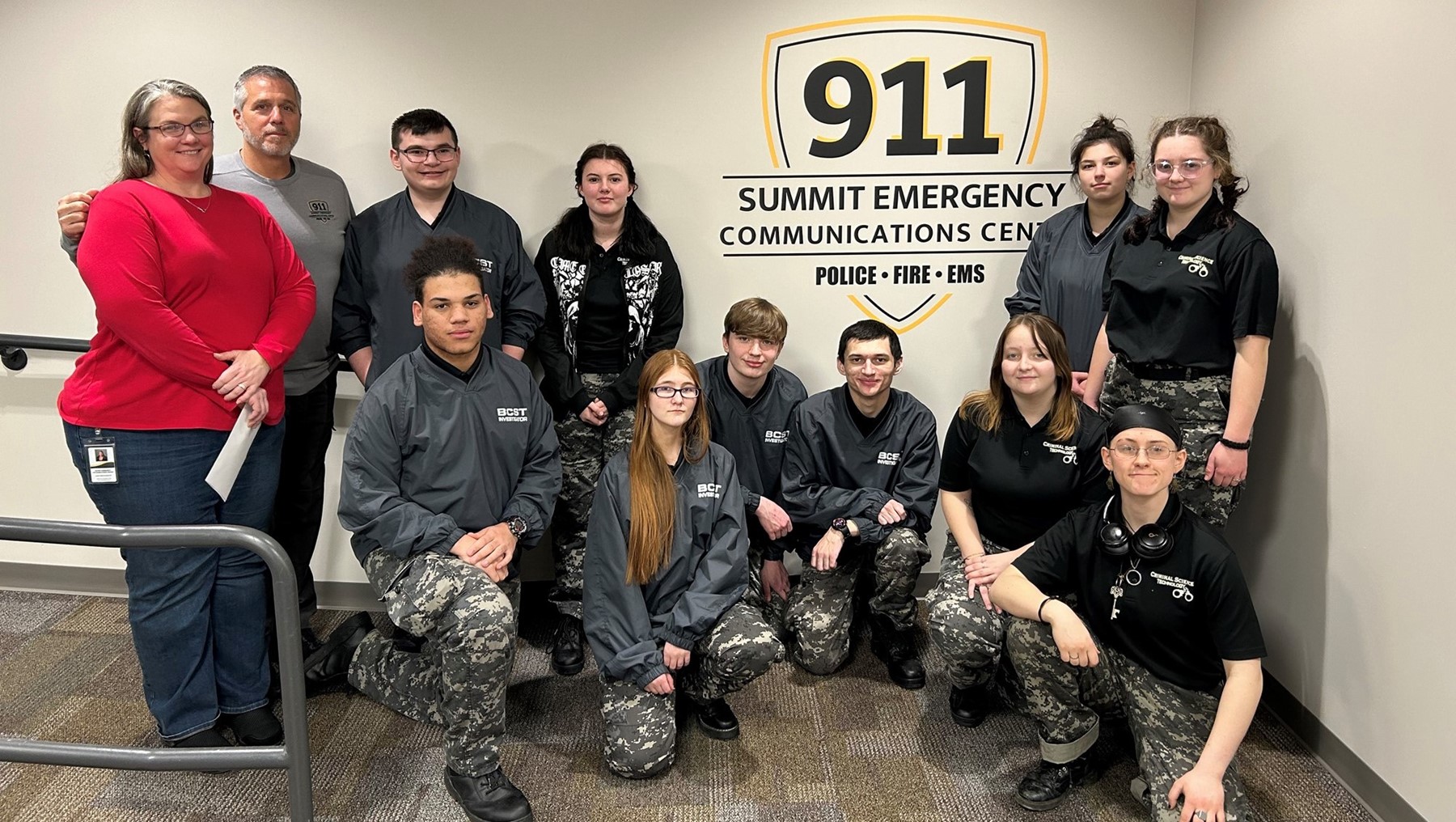 Criminal Science Technology seniors recently visited and toured the new Summit Emergency Communications Center